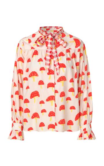 Helmstedt Bow Silk Blend Blouse