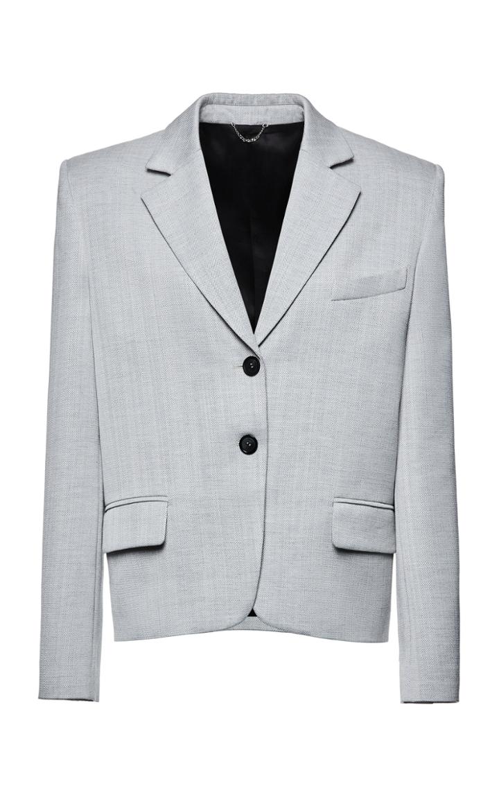 Moda Operandi Magda Butrym Maidstone Basket-weave Notch-lapel Blazer Size: 36