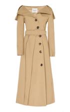 A.w.a.k.e. Mode Off-the-shoulder Cotton Trench