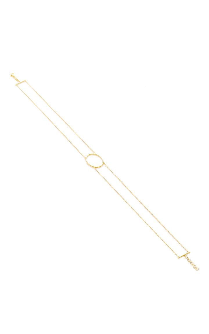 As29 La Collection Gold Oval Double Chain Choker