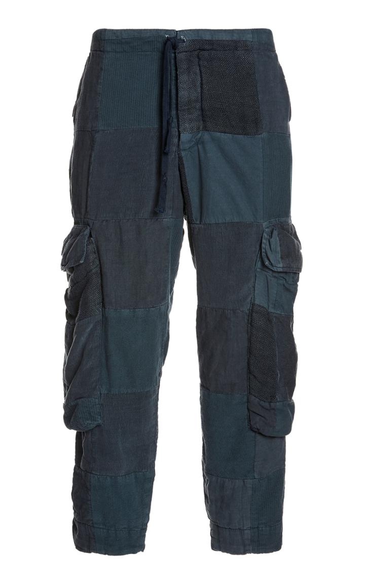 Moda Operandi Greg Lauren Linen Scrapwork Cargo Lounge Pants