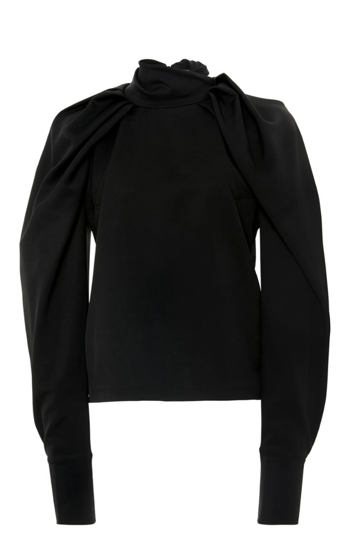 Carven Pleated Dolman Sleeve Top