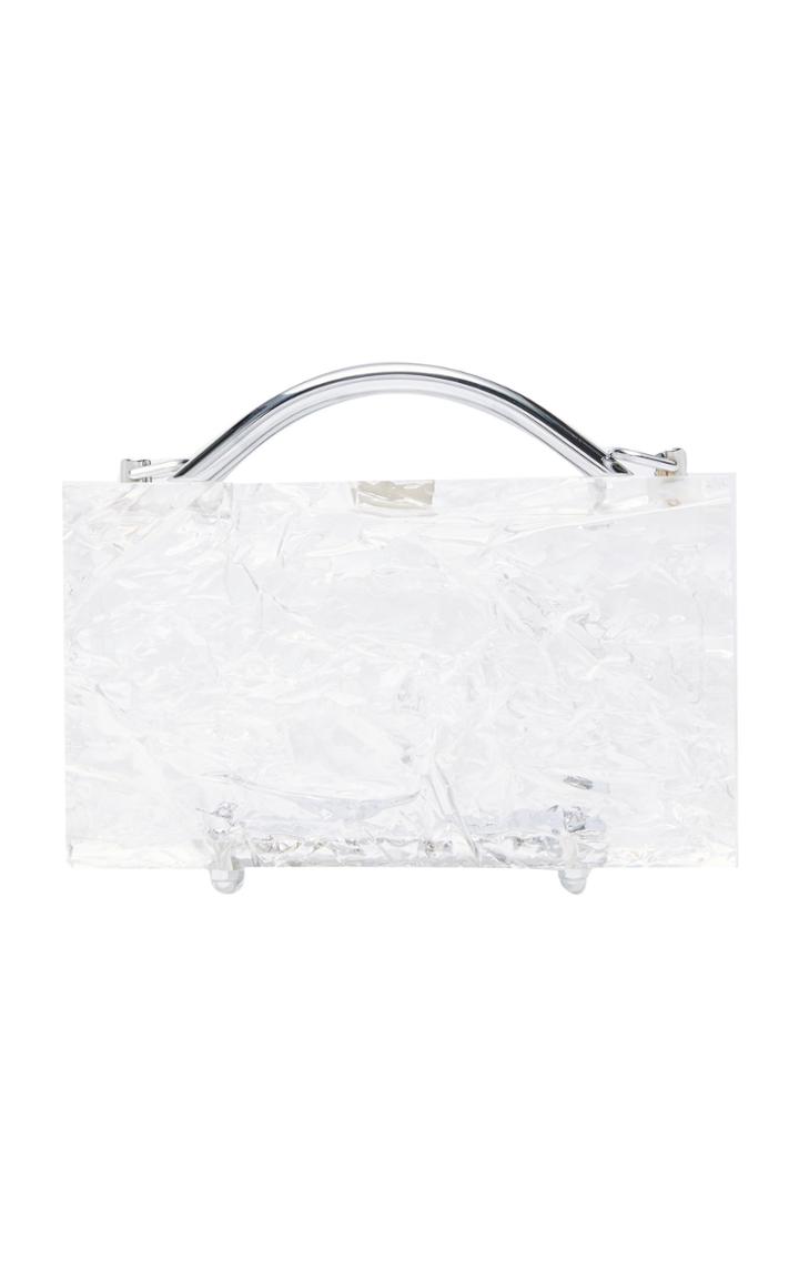 L'afshar Medium Eugene Crushed Ice Clutch With Chain