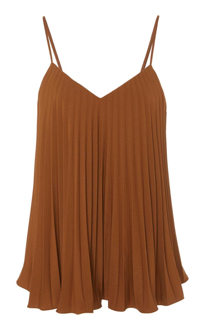 Tibi Edith Pleating Pleated Cami