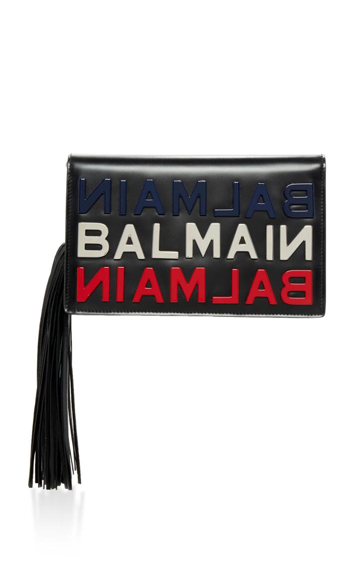 Balmain Pochette In Calf Lisse