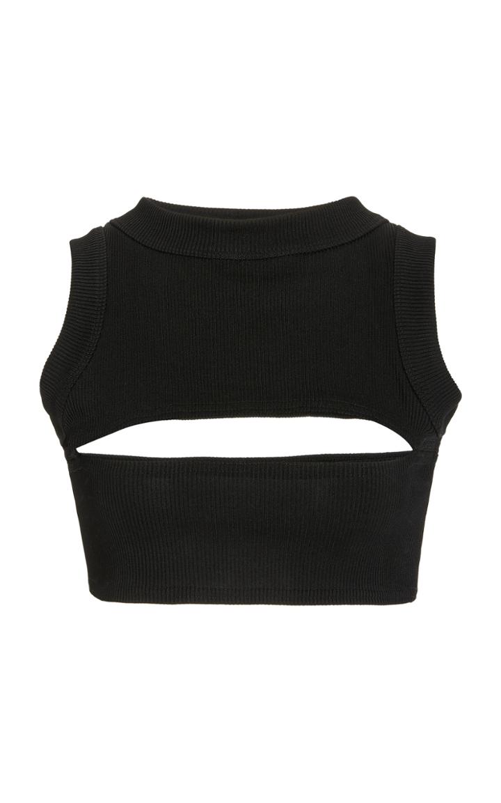 Moda Operandi Brandon Maxwell Cutout Jersey Crop Top