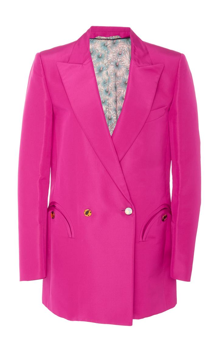 Blaz Milano Shamrock Fuchsia Everyday Silk Blazer