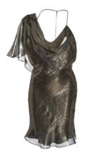 Cushnie Metallic Silk And Lurex Blend Mini Dress