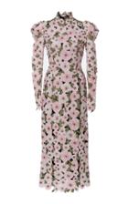 Erdem Jessamine Contrast Silk Dress