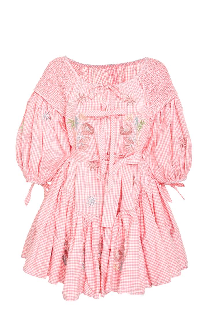 Innika Choo Frill Mini Smocked Dress