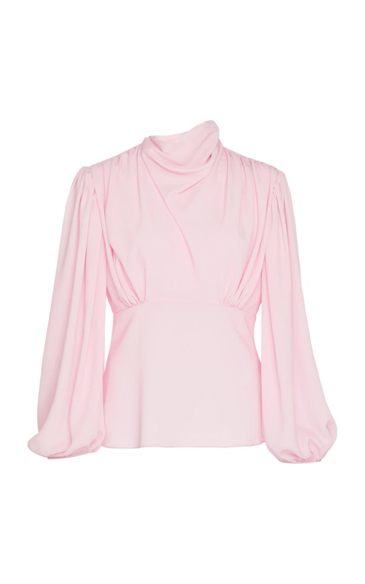 Emilia Wickstead Ronan Draped Crepe De Chine Top