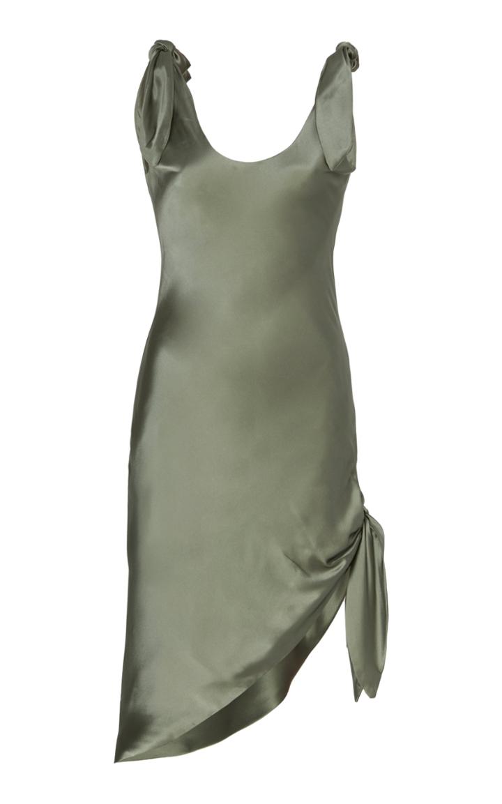 Cult Gaia Delilah Tie-detailed Silk-satin Mini Dress