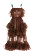 Moda Operandi Christopher Kane Paisley Organza Frill Dress Size: 42