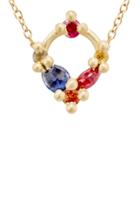 Polly Wales Des Goutte De Rose 18k Gold Sapphire Necklace