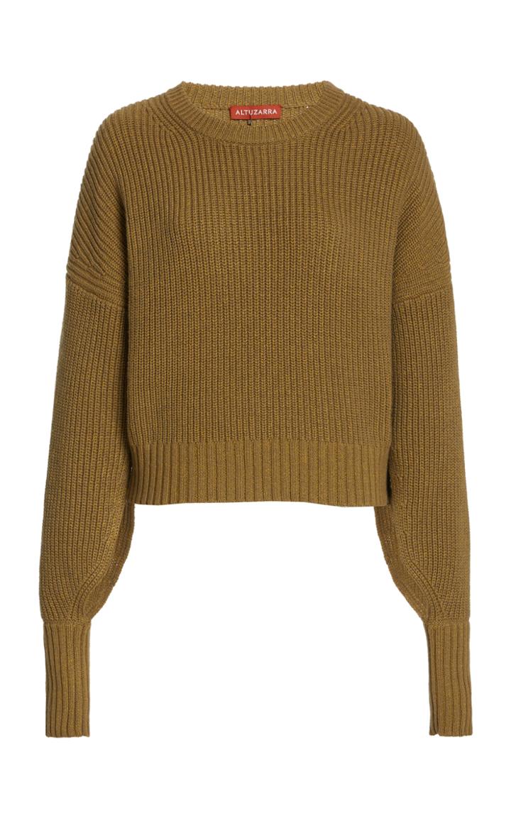Moda Operandi Altuzarra Anthea Cashmere-cotton Puff-sleeve Sweater