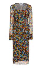 Moda Operandi Ganni Printed Mesh Dress