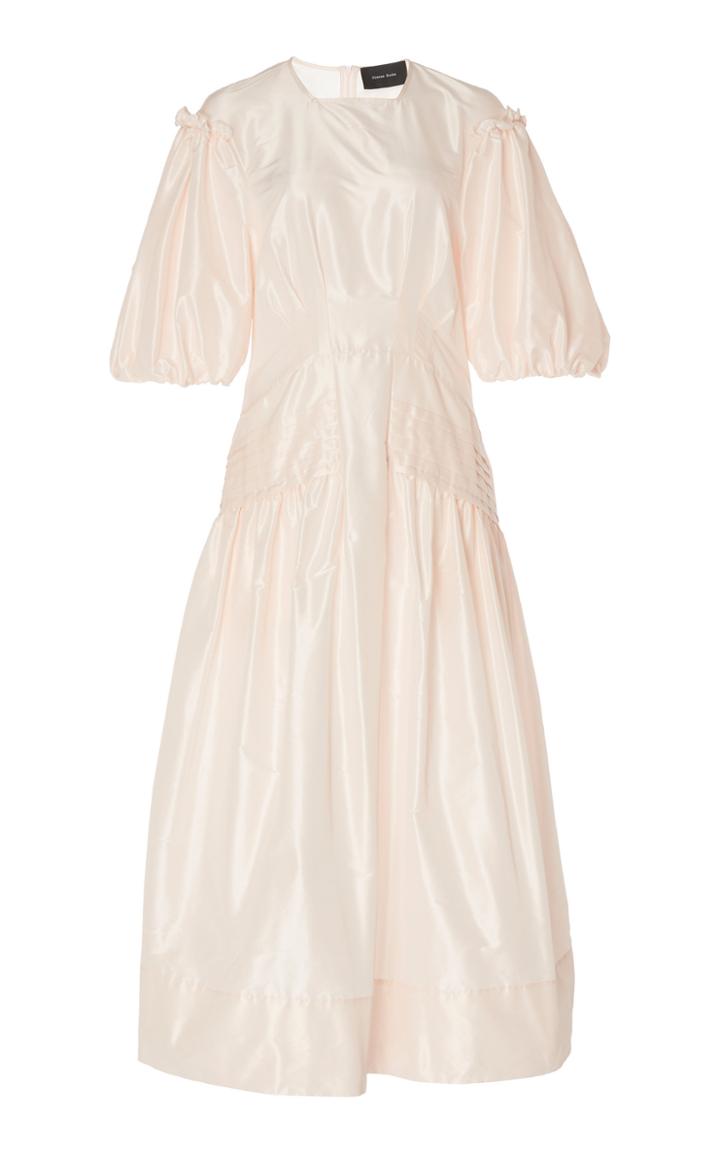 Simone Rocha Pin Tuck Taffeta Dress
