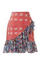All Things Mochi Julieta Embroidered Ruffle Mini Skirt