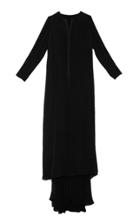 Saptodjojokartiko Black Cleavage Chiffon Maxi-dress
