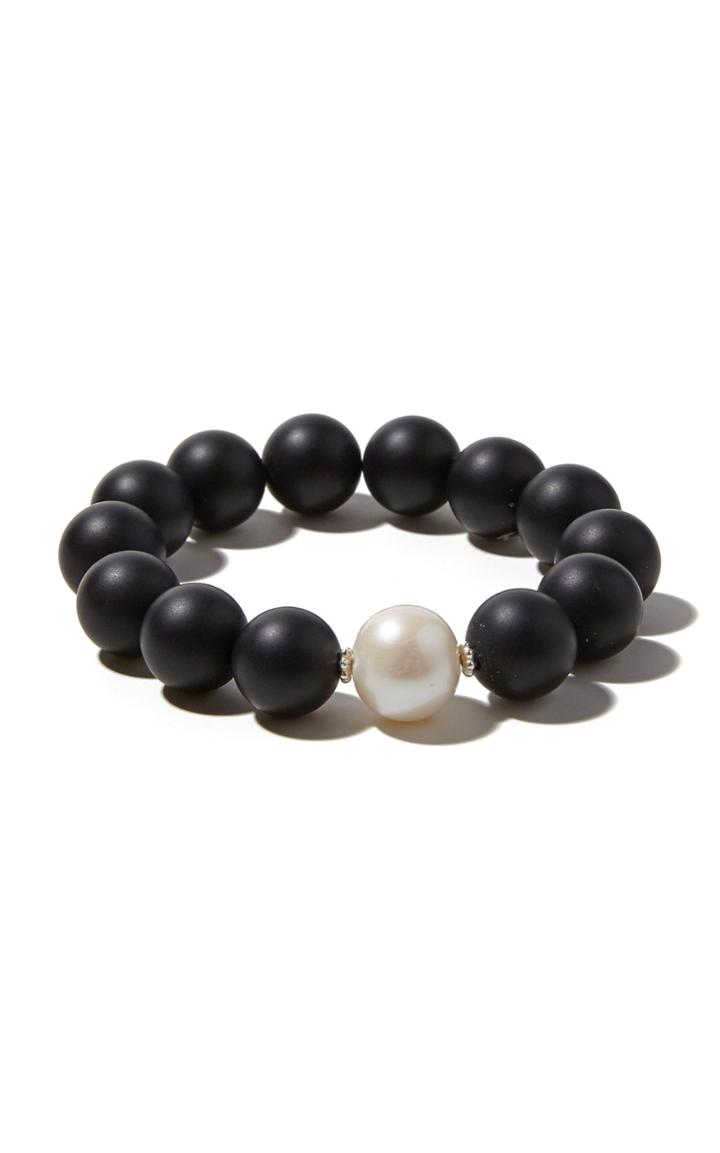 Joie Digiovanni Onyx And Pearl Bracelet