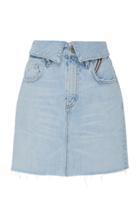 Jean Atelier Flip High-rise Denim Mini Skirt
