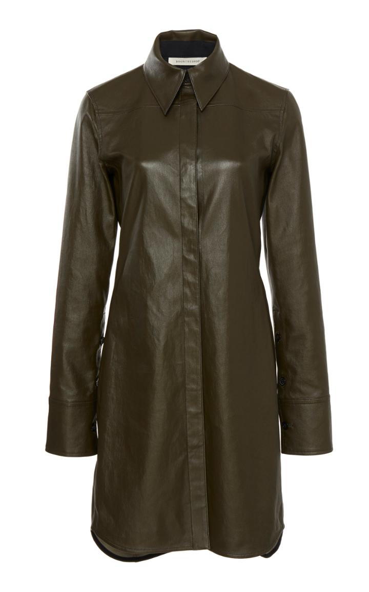 Boontheshop Collection Leather Long Sleeve Shirt