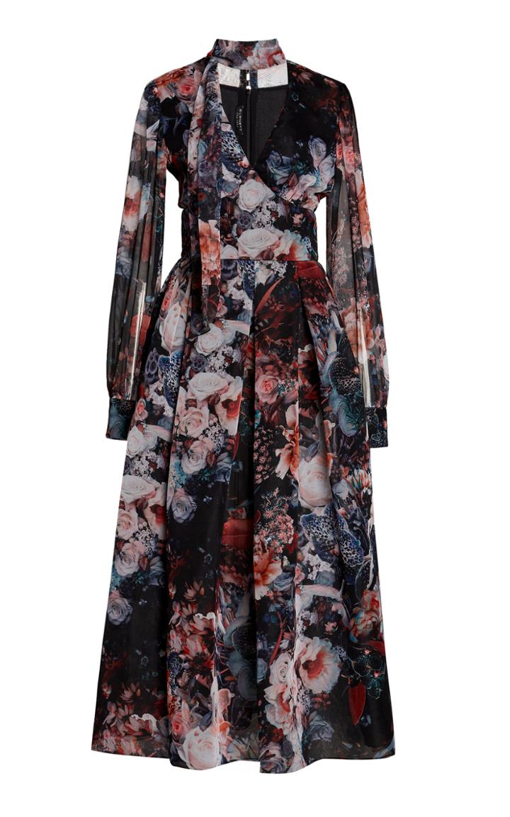 Moda Operandi Burnett New York Floral-printed Georgette Dress