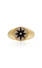 Colette Jewelry Onyx Starburst Signet Ring