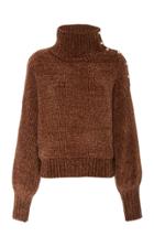 Staud Paloma Button Shoulder Chenille Knit Sweater