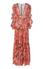 Costarellos Floral-patterned Georgette Gown