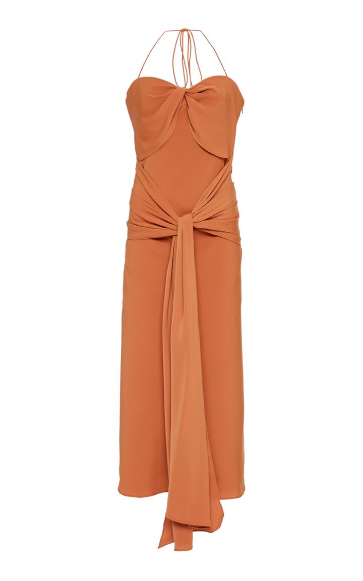 Moda Operandi Significant Other Parlour Knot Drape Midi Dress Size: 2