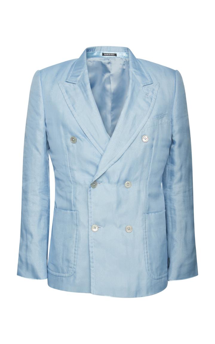 Alexander Mcqueen Double-breasted Silk-organza Blazer