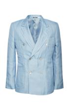 Alexander Mcqueen Double-breasted Silk-organza Blazer