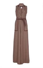 Martin Grant Leather-trimmed Wool-blend Wide-leg Jumpsuit