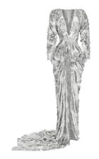 Maticevski Narcissus Metallic Open Front Gown