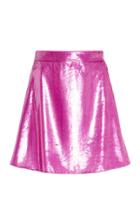 Moda Operandi Christian Siriano Orchid Lacquered Velvet A-line Skirt