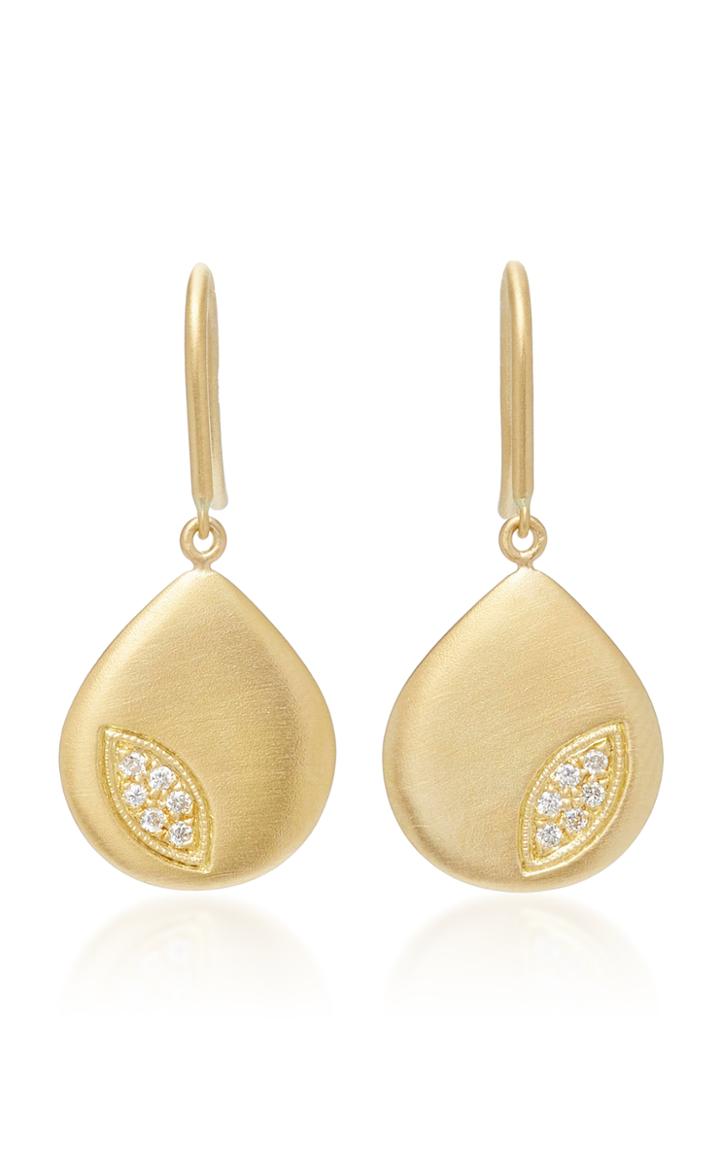 Jamie Wolf 18k Gold Diamond Pear Earrings