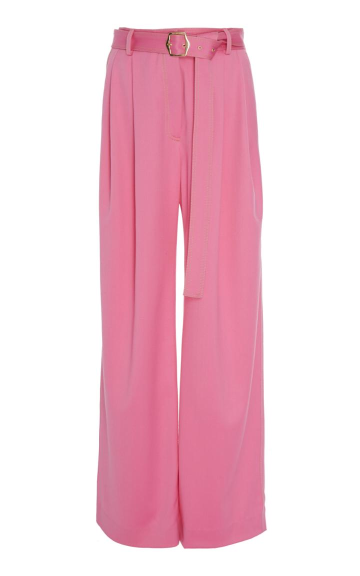 Sies Marjan Blanche Belted Wool Wide-leg Pants