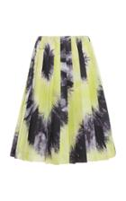 Prada Tie-dye Pleated Silk-satin Skirt