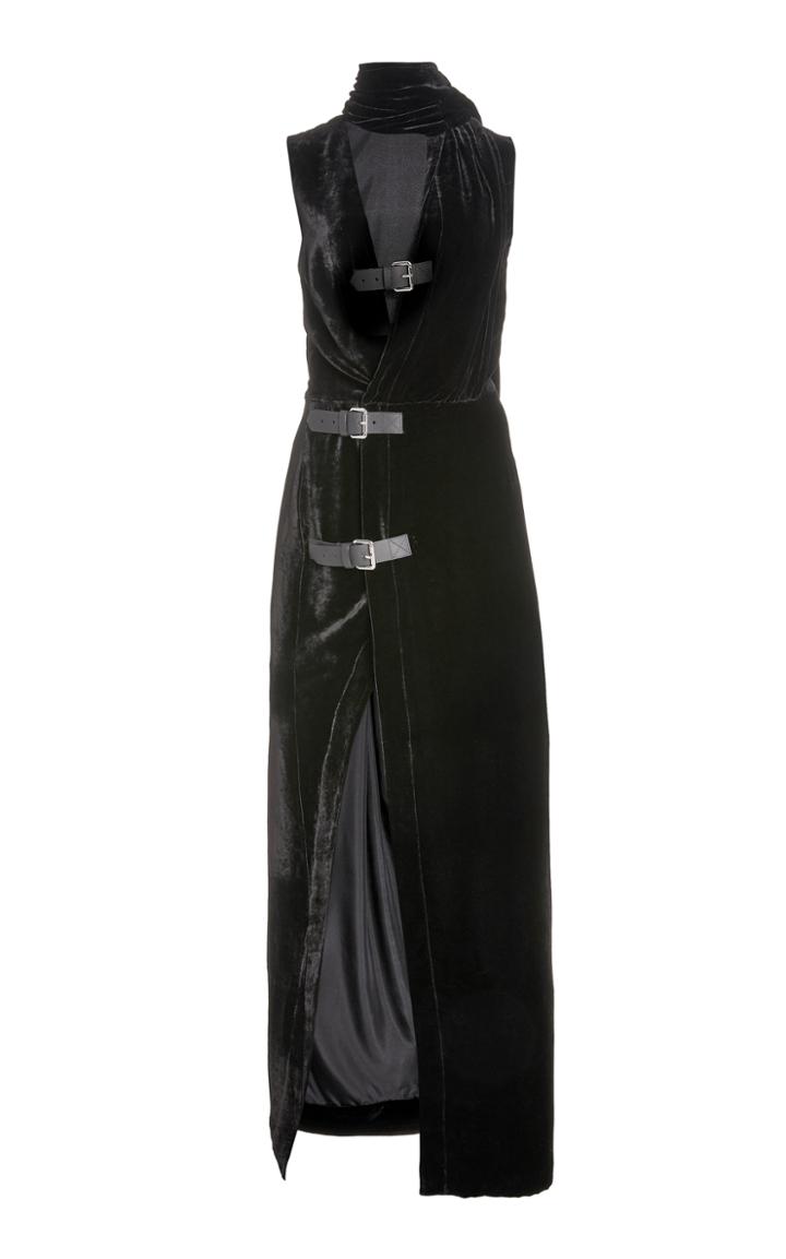 Moda Operandi Monse Velvet Belt Accented Dress