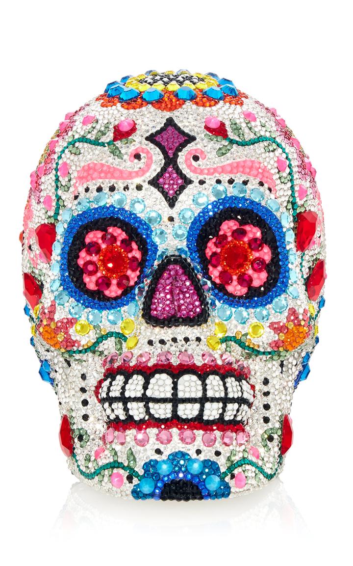 Moda Operandi Judith Leiber Couture Skull Calavera Crystal Novelty Clutch