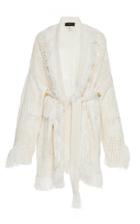 Alanui Fringed Open-knit Wool Cardigan