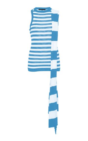 Victoria/tomas Draped One Shoulder Striped Top