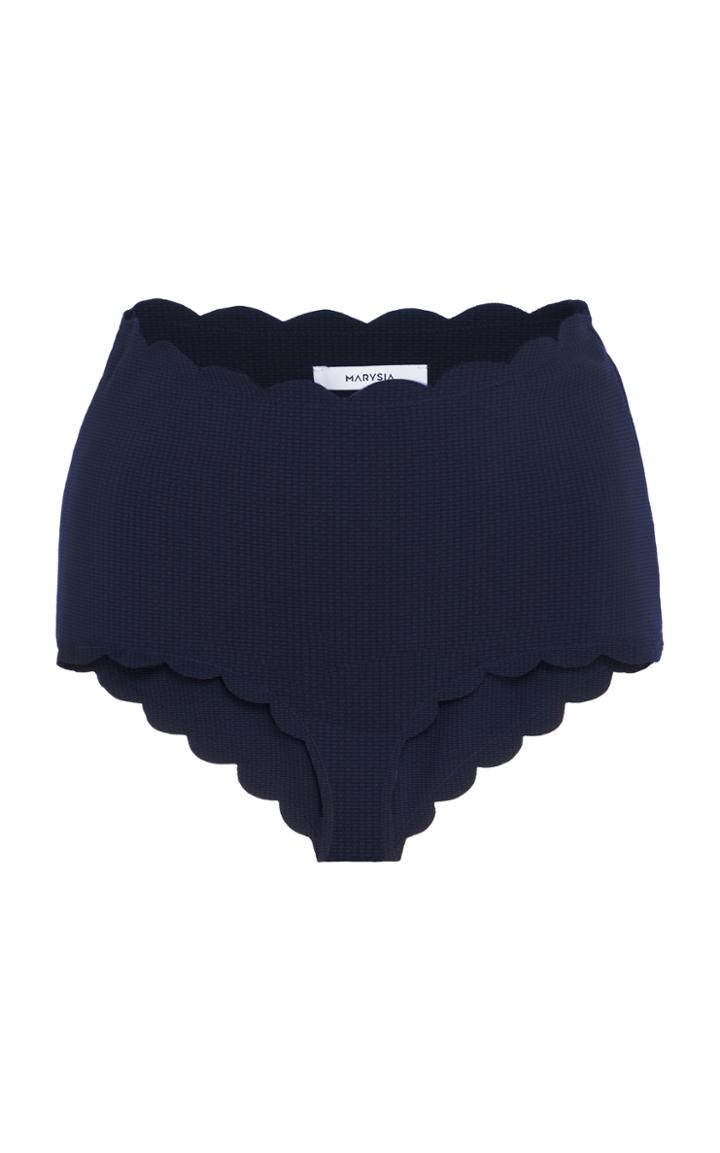 Marysia Swim Santa Monica Scalloped Bikini Bottoms