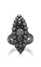 Colette Jewelry 18k Oxidized Gold Black Diamond Ring