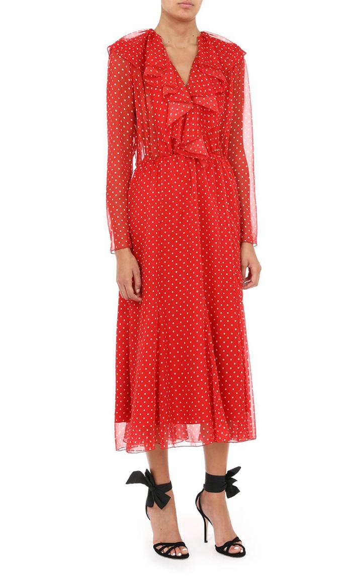 Moda Operandi Philosophy Di Lorenzo Serafini Printed Chiffon Midi Dress