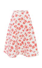 Lee Mathews Lulu Floral-print Cotton-poplin Midi Skirt