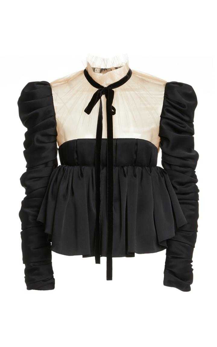 Moda Operandi Khaite Fanny Ruffled Crepe Top