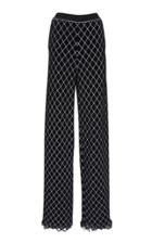 Balmain Diamond-printed Raw Hem Velvet Pants