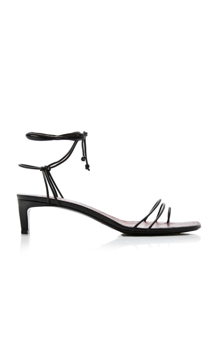 Moda Operandi Marina Moscone Knotted Strap Leather Kitten Heels Size: 38